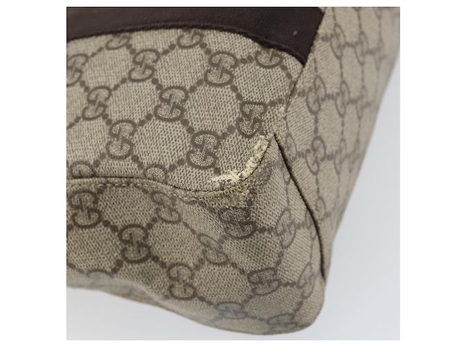 Gucci Bolsa Tote GG Supreme PVC Bege Prata 141976 Auth ka1243 - vista 9