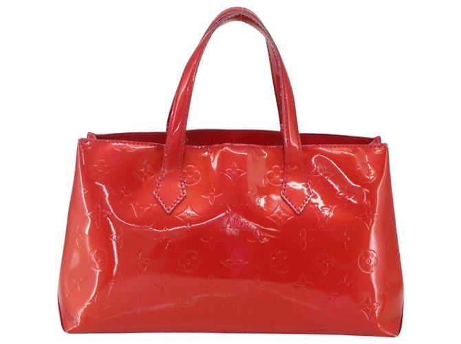 LOUIS VUITTON Borsa a Mano Monogram Vernis Wilshire PM Rose Pop M93643 Auth ka1388 Rosa - vista 2