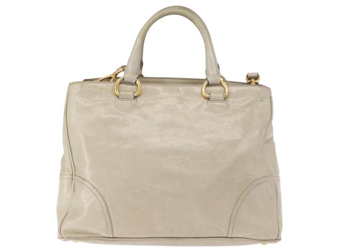 Prada Tote Vitello Daino Vitello Daino Medio Beige - vista 2