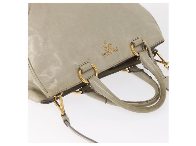 Prada Tote Vitello Daino Vitello Daino Medio Beige - vista 6