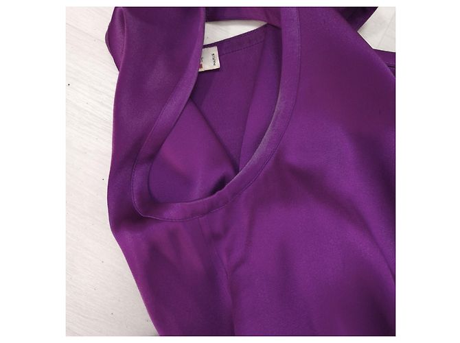 Yves Saint Laurent YSL tailleur viola vintage 1991 Viola scuro - vista 13