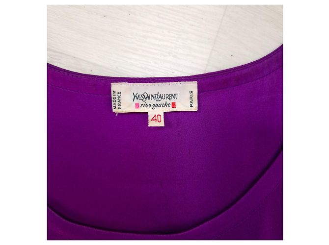 Yves Saint Laurent YSL tailleur viola vintage 1991 Viola scuro - vista 7