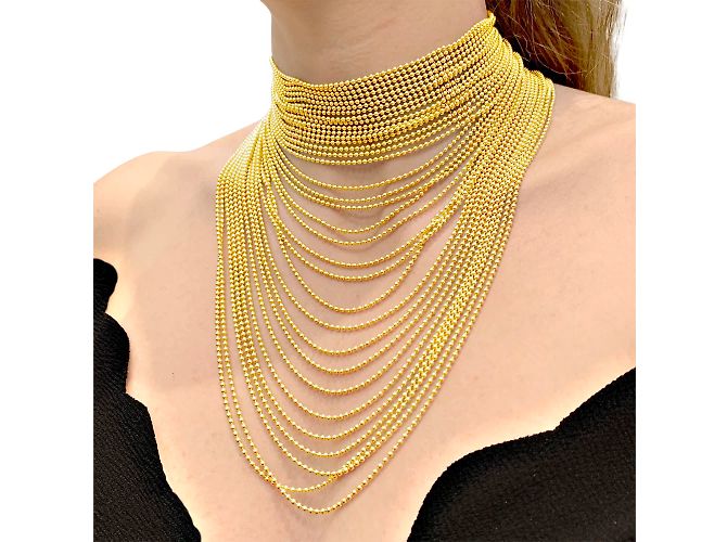 Collana Cartier, 'Draperie', oro giallo. - vista 5