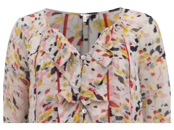 Blusa Ruffle Marlabis in Seta Multicolore di Diane Von Furstenberg - vista 2