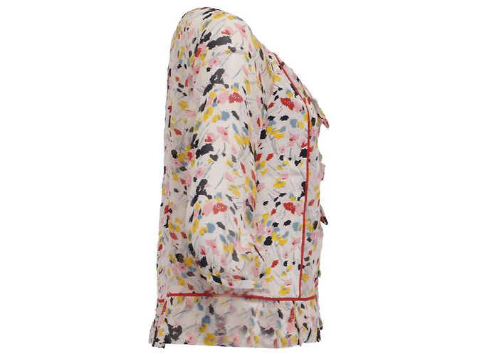 Blusa Ruffle Marlabis in Seta Multicolore di Diane Von Furstenberg - vista 3