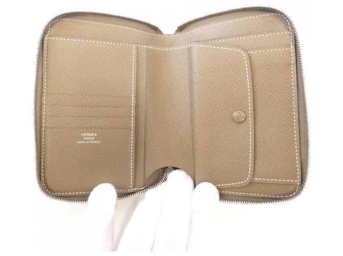 Hermès Azap Vertical Epsom Wallet Brown - view 5