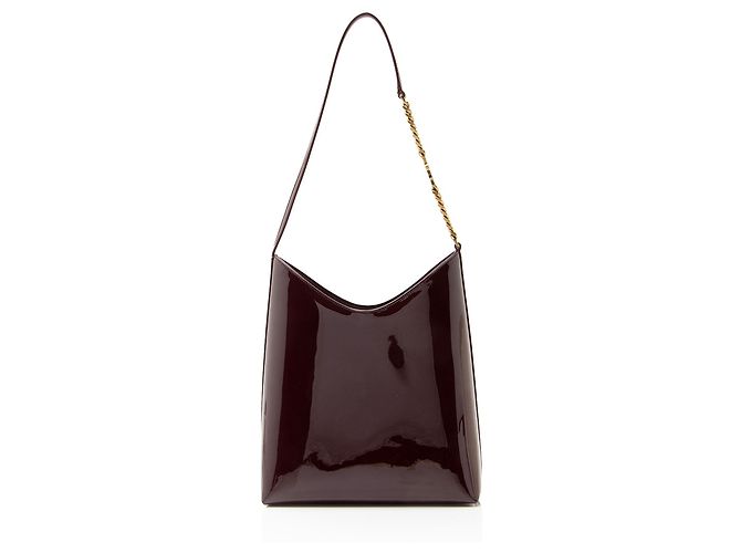 Saint Laurent Hobo Medium aus Lackleder Rendez-Vouz Rot - Ansicht 3