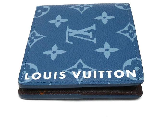 Portafoglio Slender Monogram Louis Vuitton Blu - vista 3