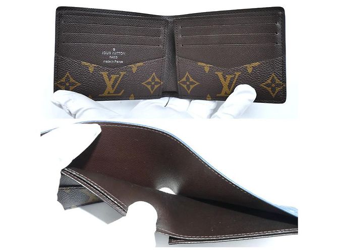 Portafoglio Slender Monogram Louis Vuitton Blu - vista 4