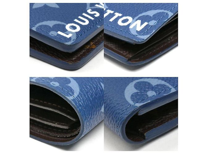 Portafoglio Slender Monogram Louis Vuitton Blu - vista 5