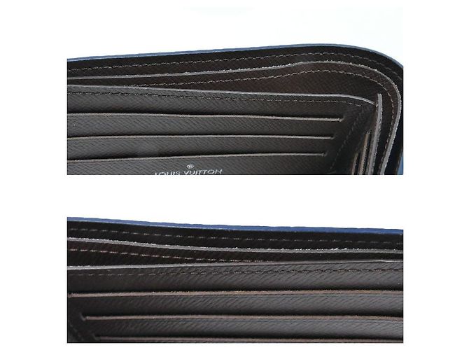 Portafoglio Slender Monogram Louis Vuitton Blu - vista 6