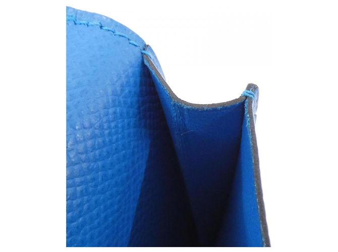 Portafoglio Lungo Soufflet Epsom Béarn di Hermès Blu - vista 8