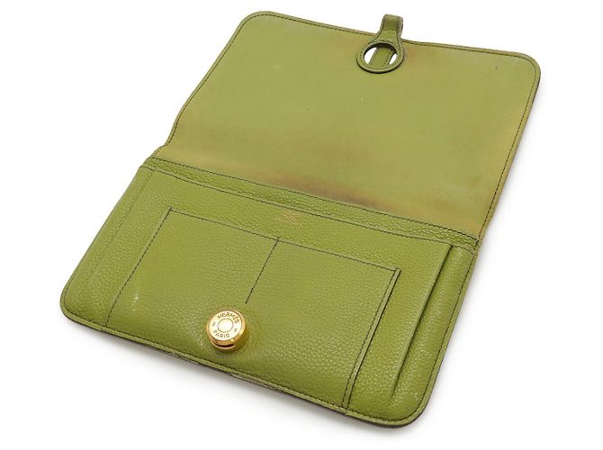 Portafoglio lungo bifold Hermès Dogon Duo GM verde - vista 6