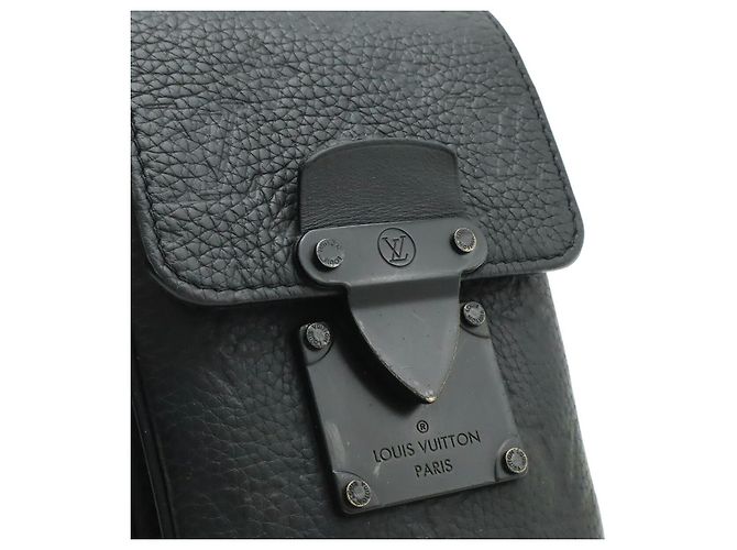 Borsa portafoglio S Lock Monogram Louis Vuitton Nero - vista 8