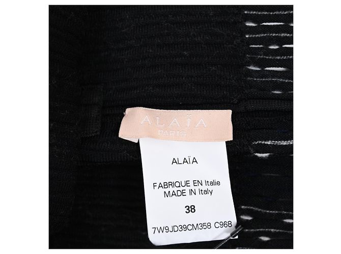 Falda Flecada Alaïa en Viscosa Negra Negro - vista 4