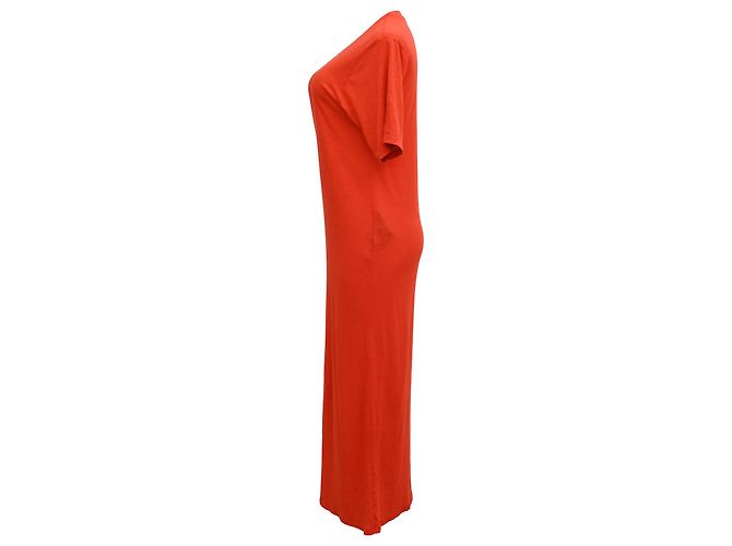 Vestido T-shirt Midi AMI Paris en Algodón Rojo Roja - vista 2