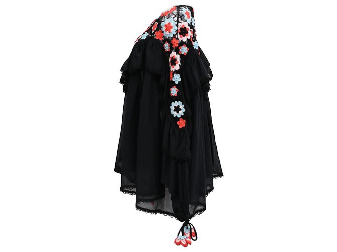 Blusa bordada Alanui en algodón negro - vista 2
