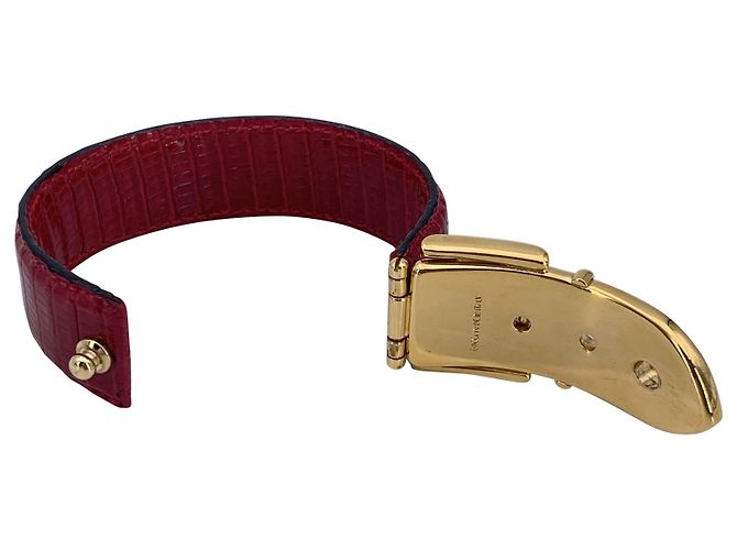 Bracciale in metallo vintage Gucci Rosso - vista 2