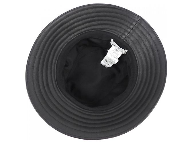 Cappello in pelle di vitello Hermès FRED 58 Nero - vista 5
