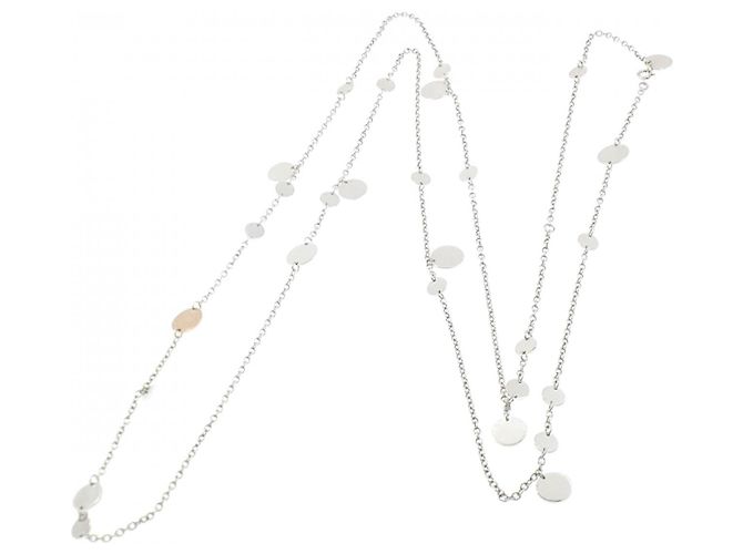 Collana Hermès Ex-Libris in argento 925 e oro rosa 750 di 136 cm Metallico - vista 6
