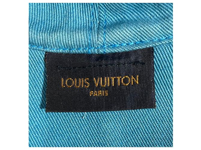 Cappello Bucket Monogram in Denim Louis Vuitton Bianco - vista 9