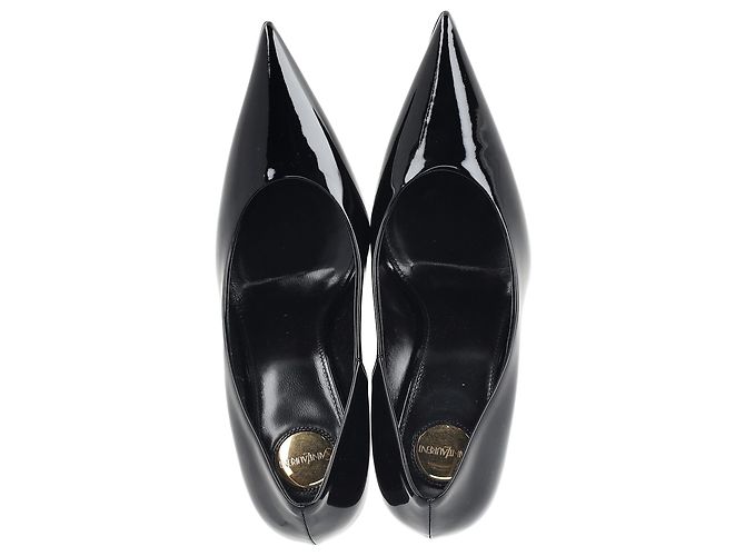Norma-Pumps von Saint Laurent aus schwarzem Lackleder - Ansicht 4