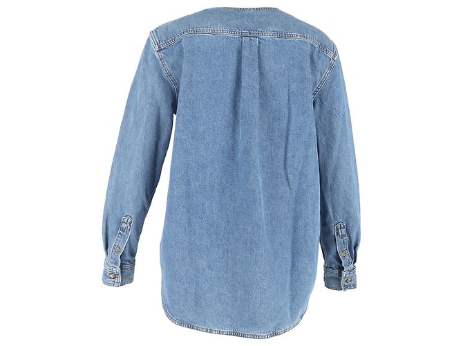 Blusa sin cuello Totême en denim azul Azul claro - vista 3