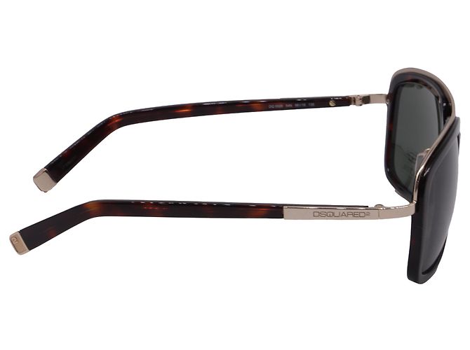 Gafas de sol aviador DQ0026 en acetato marrón carey de Dsquared2 Castaño Roja - vista 3