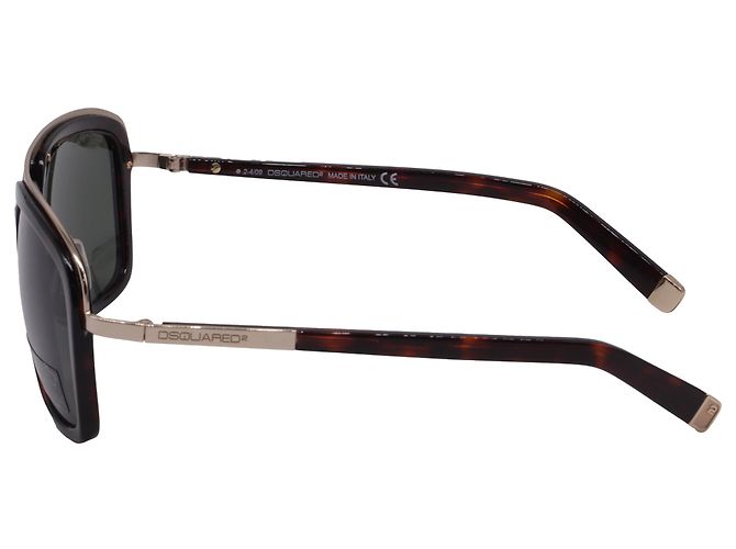 Gafas de sol aviador DQ0026 en acetato marrón carey de Dsquared2 Castaño Roja - vista 5