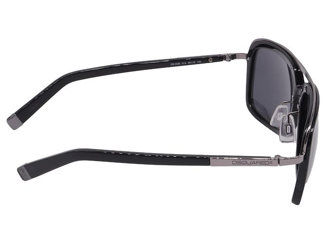 Lunettes de soleil aviateur Dsquared2 DQ0026 en acétate noir - vue 3