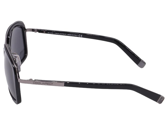 Lunettes de soleil aviateur Dsquared2 DQ0026 en acétate noir - vue 5