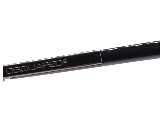 Lunettes de soleil aviateur Dsquared2 DQ0026 en acétate noir - vue 6
