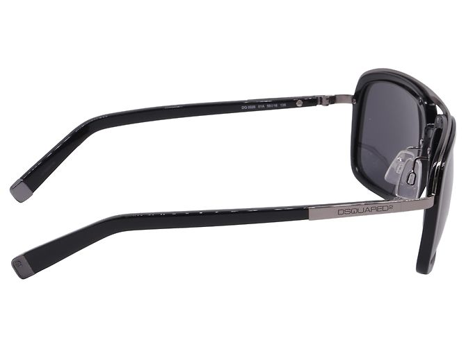 Occhiali da sole aviatore Dsquared2 DQ0026 in acetato nero - vista 3