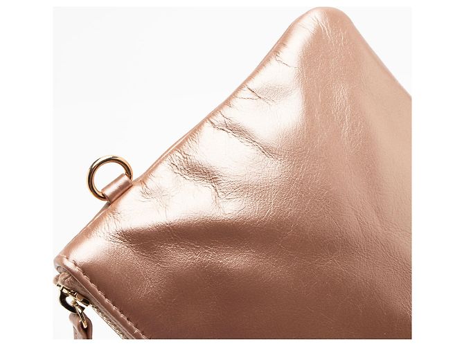 Gabrielle Pochette Chanel 22 in pelle di vitello metallica D'oro Metallico - vista 8