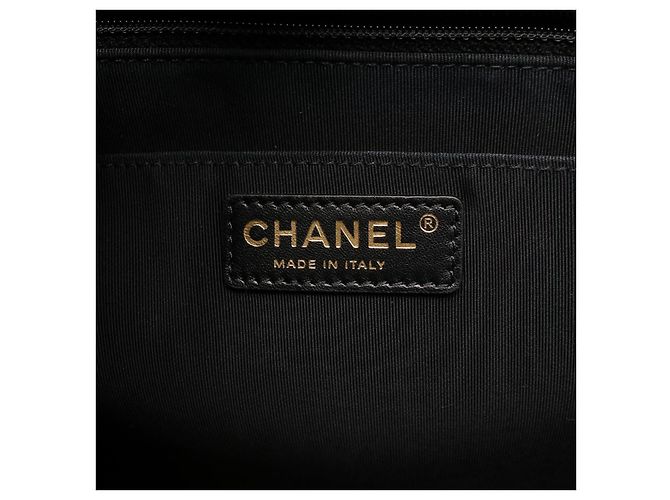 Chanel Boy Leder Tote Bag Schwarz - Ansicht 2