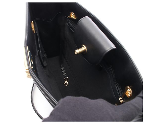Chanel Boy Leder Tote Bag Schwarz - Ansicht 3