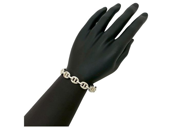 Bracciale Hermès Anchaine in Argento 925 Metallico - vista 2