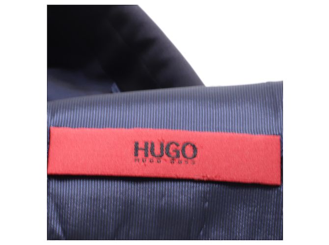 Hugo Boss Single-Breasted Blazer with Pockets in Navy Blue Wool - view 4