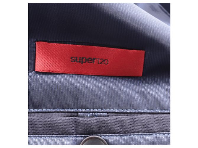 Hugo Boss Single-Breasted Blazer with Pockets in Navy Blue Wool - view 5