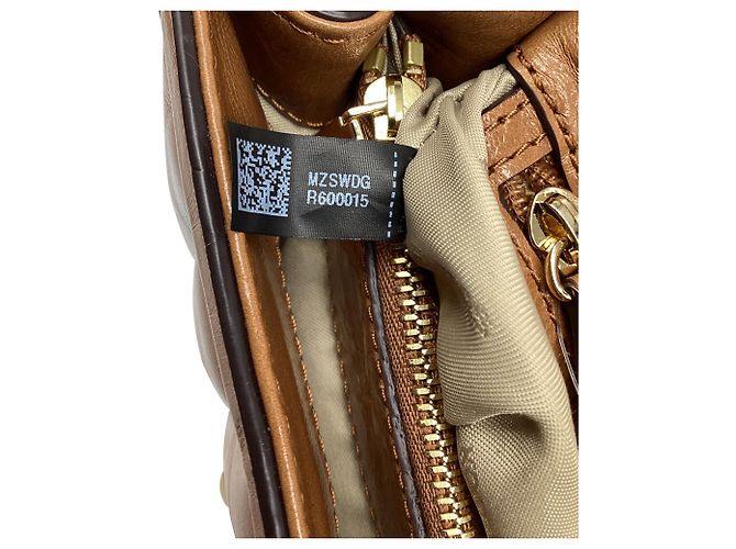 Michael Kors Whitney Medium gesteppte Schultertasche aus braunem Leder Rot - Ansicht 11