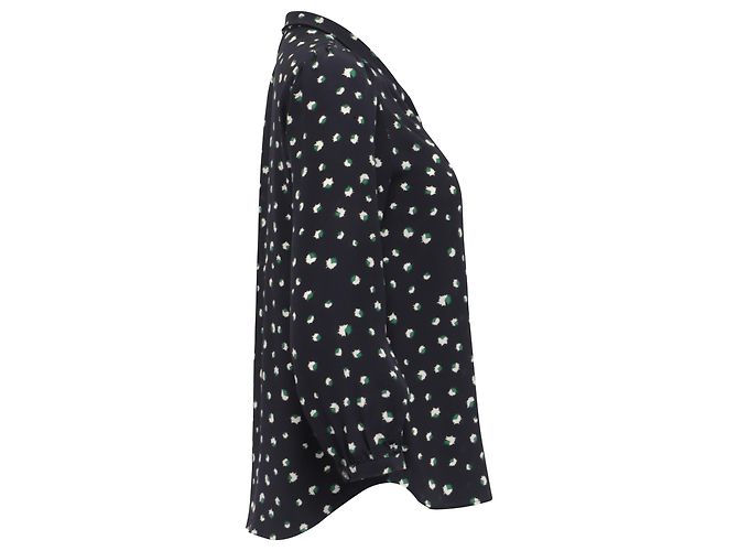 Blusa Estampada Marc by Marc Jacobs en Seda Azul Marino - vista 3