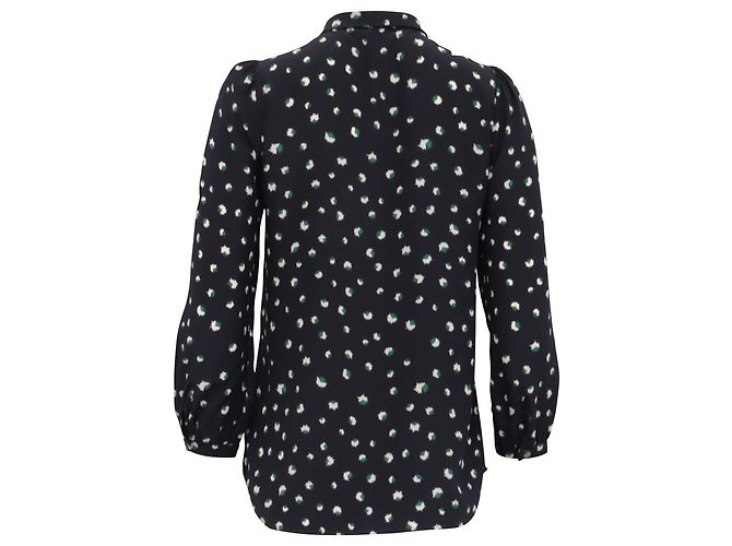 Blusa Estampada Marc by Marc Jacobs en Seda Azul Marino - vista 4