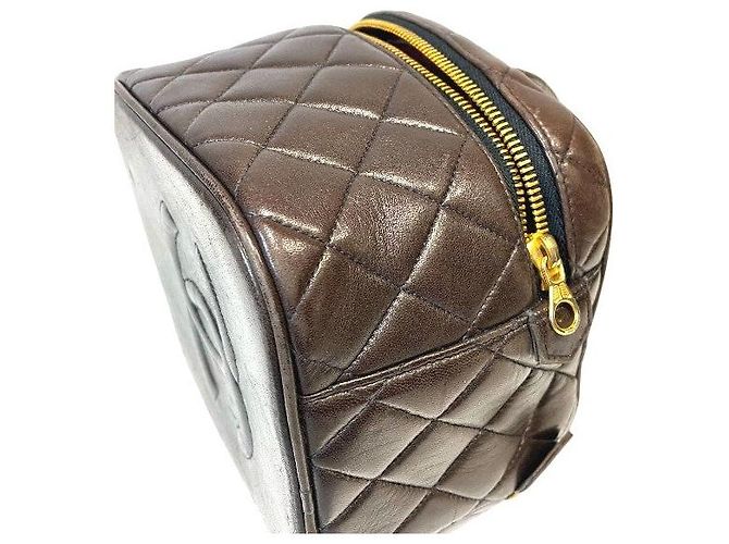 Vanity Borsa a mano in pelle matelassé Chanel Marrone - vista 7