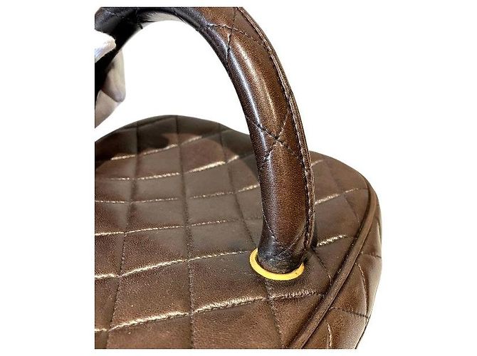 Vanity Borsa a mano in pelle matelassé Chanel Marrone - vista 9
