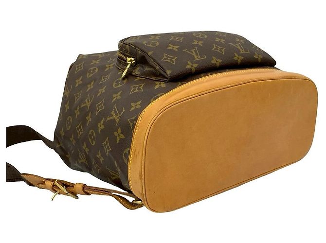 Louis Vuitton Montsouris Monogram Leather Backpack Brown - view 8