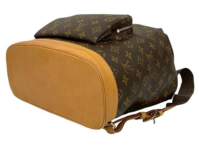 Louis Vuitton Montsouris Monogram Leather Backpack Brown - view 9