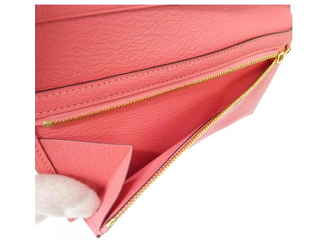 Portafoglio Lungo Soufflet in Capra Béarn di Hermès Rosa - vista 6