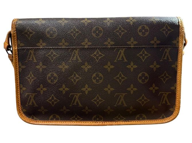 Sac à épaule Gibeciere MM Monogram Louis Vuitton Marron - vue 4