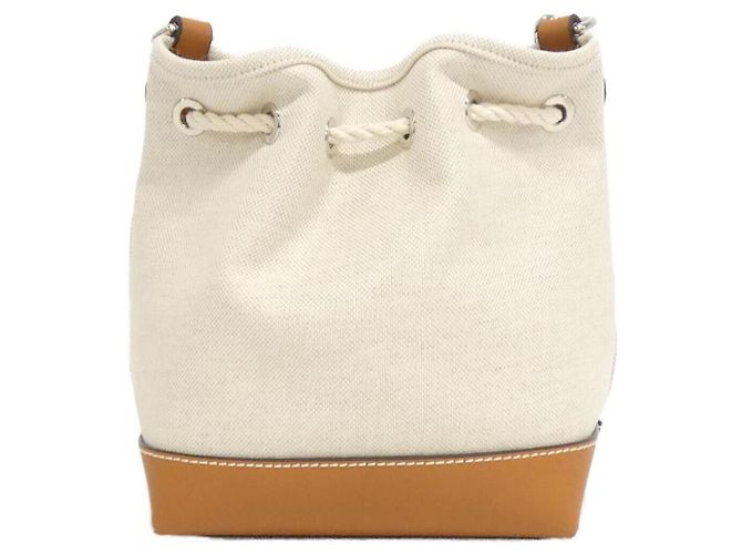 Borsa a spalla in tela di cotone e lino Gucci 777166 FACV3 Marrone Beige - Ansicht 2