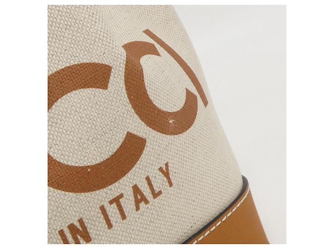 Borsa a spalla in tela di cotone e lino Gucci 777166 FACV3 Marrone Beige - Ansicht 4